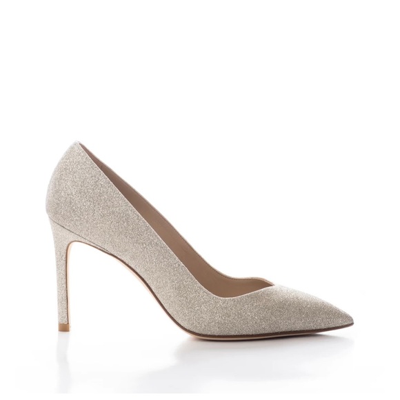 NWT Stuart Weitzman Anny Platino Glitter (refinished) - Picture 6 of 12